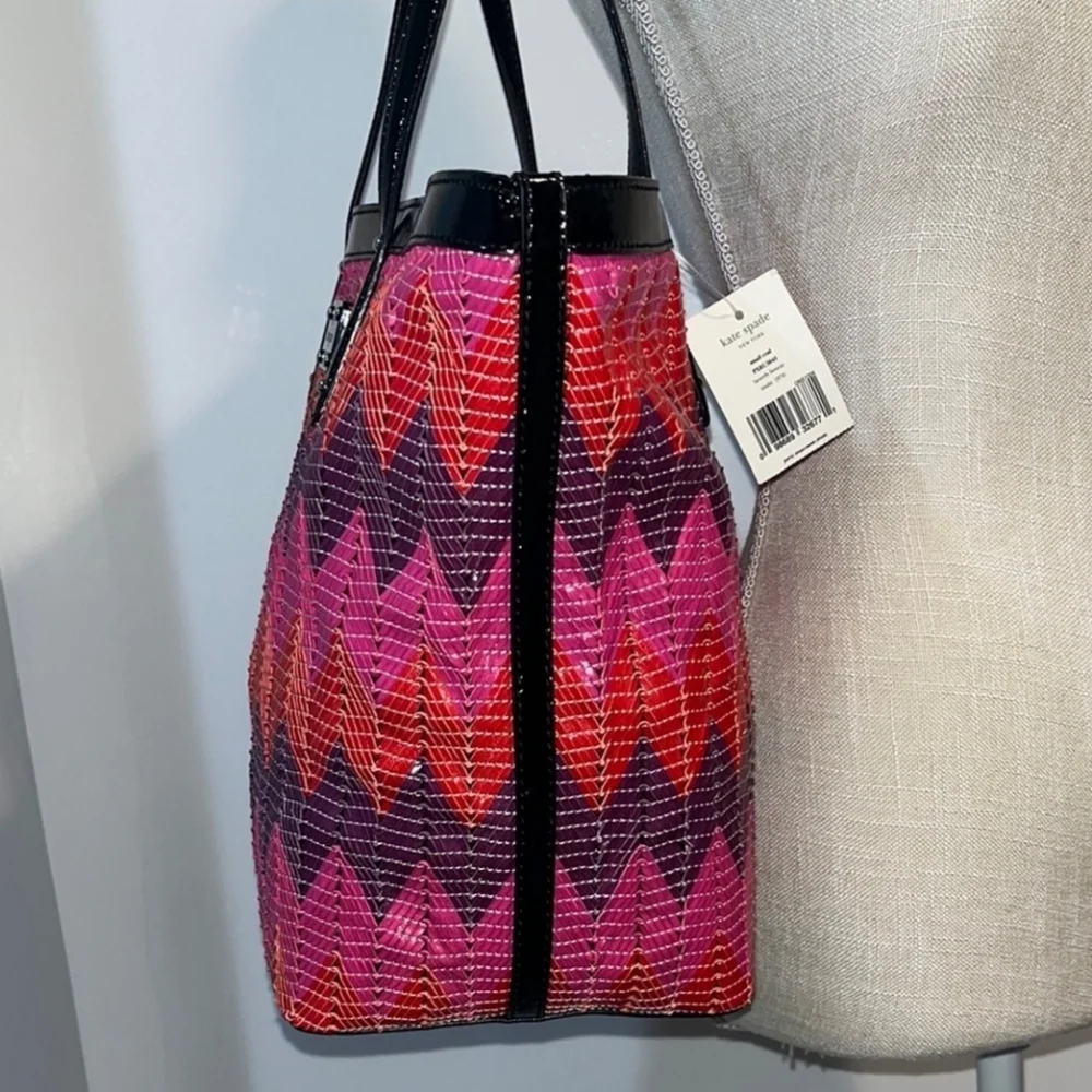 Kate Spade Beverly Breeze Woven Small Coal Tote Bag NWT 💜HOST PICK💜 - Picture 4 of 15